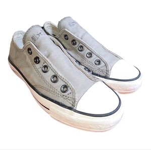 Converse All Star X John Varvatos Gray Suede Lace Free Low Top Sneakers Size 5